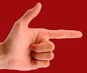 Hand forming a Gun for Kids