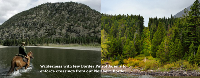 Border Patrol Agent Patrols Canadian Border on Horseback