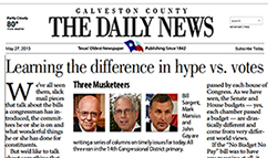 Image of the second column in the Galveston Daily News