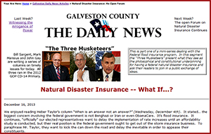 Should there be a Natural Disaster Insurance?  What if...?