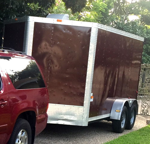 17 foot V-Nose walk in trailer for sale