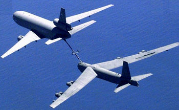 B-52 Bomber in flight refueling