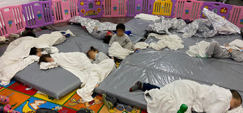 Thousands of unaccompanied minor children housed in over crowded facilities