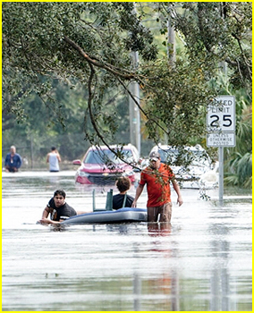 Flood damage from Hurricane Milton