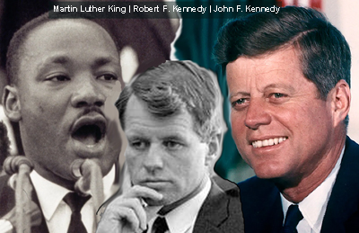 Image of MLK, RFK, and  JFK