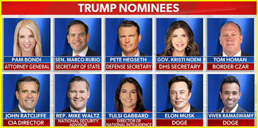 image of multiple Trump nominees in his 2nd term