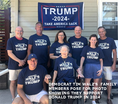 Tim Walzfamilybacking Trump not thei rrelativ