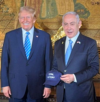 President Trump meets with Benjamin Netanyahu