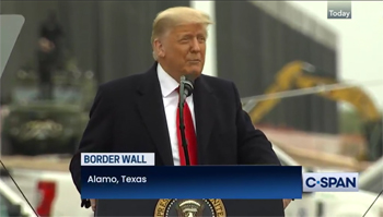 Trump speaks at the border wall that now stretches 450 miles