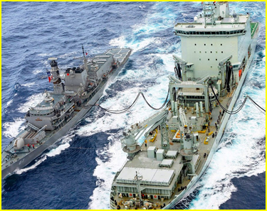 MSC ship refuels U.S. Navy ships while steaming at 15 knots