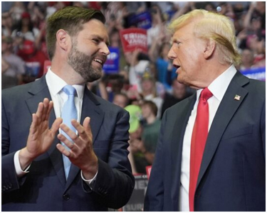 President Trump and  Ohio Senator Vance at GOP convention