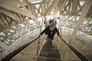 Climbing inside the Capitol dome in Washington, DC