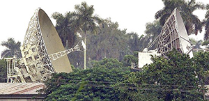 Antenna on Cold War listening post that Russia had in Cuba, 145 miles from the U.S. mainland