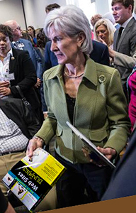 TN. State Senator Brian Kelsey has just handed HHS Secretary Sebelius a copy of Websites for Dummies.  She does not look happy!